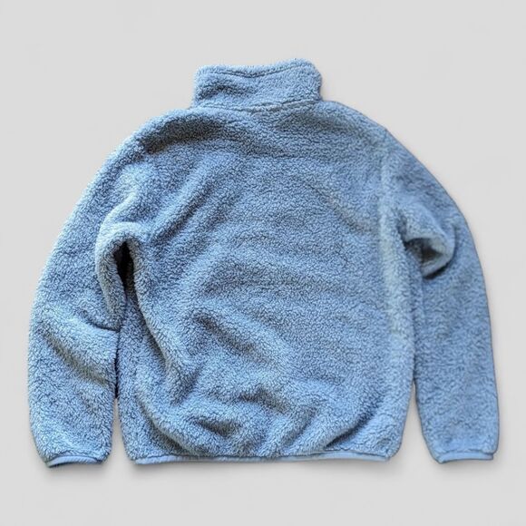 PATAGONIA Women's Outdoor Fuzzy Fleece 1/4 Zip Pullover Mock Neck Blue Gray Sz S - Picture 7 of 11